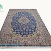 فرش دستبافت اصفهان آبی لچک ترنج 9 متری