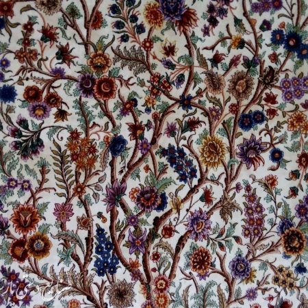 قیمت قالیچه دو کف ابریشم اصفهان نقشه درختی
