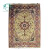 قیمت قالیچه دو کف ابریشم رنگ مسی طلایی اصفهان