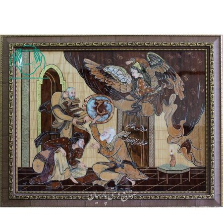 تابلو معرق چوب نقاشی مینیاتور حافظ فرشچیان