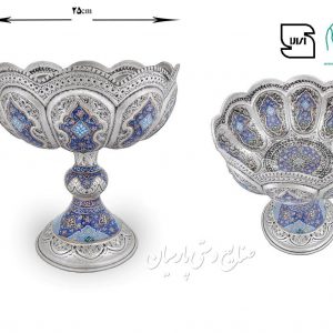 میوه خوری تلفیق هنر قلمزنی و مینیاتور میوه خوری تلفیق هنر قلمزنی و مینیاتور