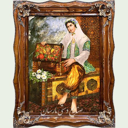 تابلو فرش دختر قاجار