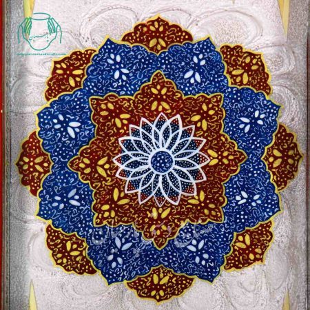 طرح داخل تخته نرد پارسیان اصفهان خاتم و صدف و نقاشی تذهیب