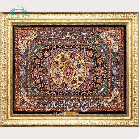 تابلو فرش دستباف نقشه سنتی لچک ترنج اصفهان