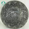 سینی دایره قلمزنی بزم اسلیمی سیمرغ