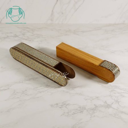 جامضرابی خاتم نقاشی گل مرغ زمینه آبی کاربنی