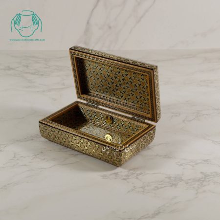 جعبه جواهرات داخل خاتم رونقاشی گل مرغ