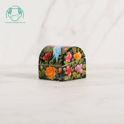 جعبه جواهرات نقلی استخوانی نقاشی گل و مرغ
