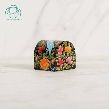جعبه جواهرات نقلی استخوانی نقاشی گل و مرغ
