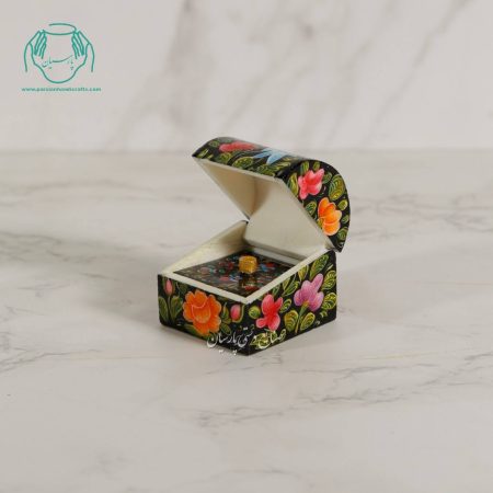 جعبه جواهرات نقلی استخوانی نقاشی گل و مرغ