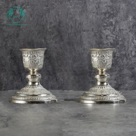 جفت شمعدان پایه کوتاه