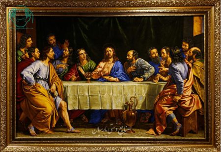 تابلو فرش دستبافت چله ابریشم شام آخر