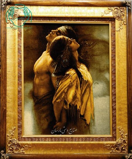 تابلو فرش دستبافت چله ابریشم عشق مقدس