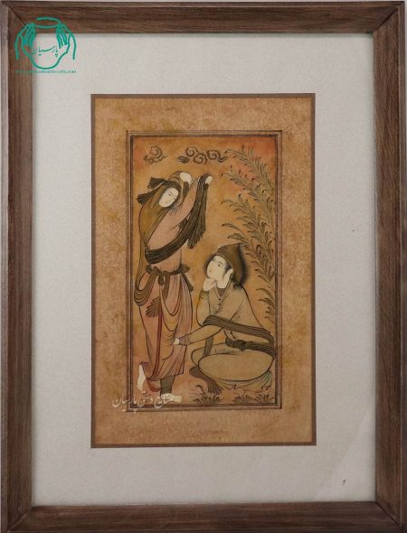 تابلو نقاشی قلم گیری لیلی مجنون