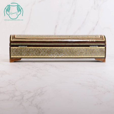 جاقلمی صندوقی خاتم کاری داخل جیر - Image 3