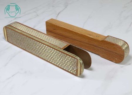 جامضرابی خاتم و نقاشی تشعیر اعلی زمینه آبی - Image 5