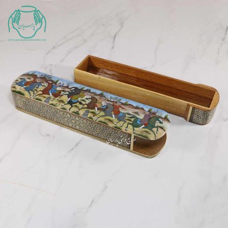 جامضرابی خاتم و نقاشی چوگان - Image 3