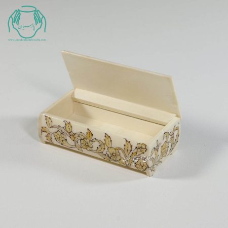 جعبه جواهرات استخوانی مستطیل نقاشی چوگان - Image 3