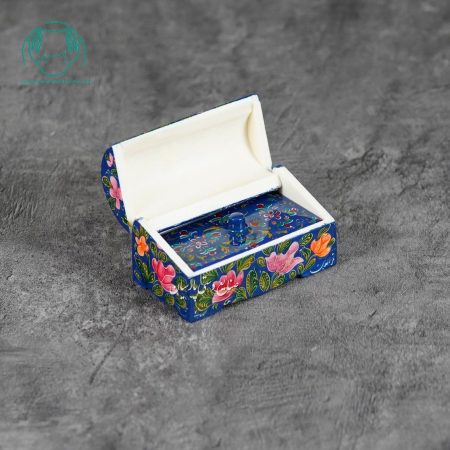 جعبه جواهرات گل و مرغ استخوانی - Image 3