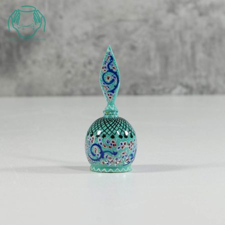 سرمه دان استخوانی تخم مرغی رنگ سبز نقاشی تذهیب