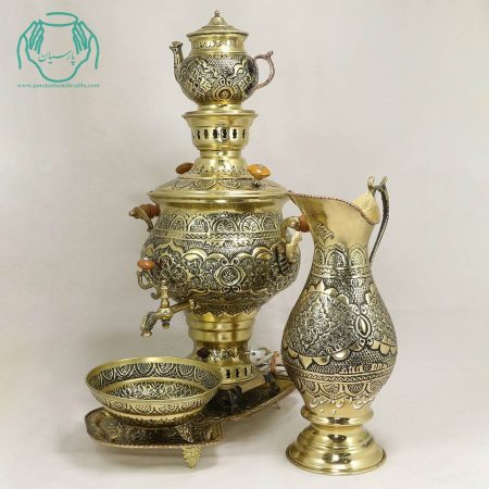 سماور برنجی قلمزنی