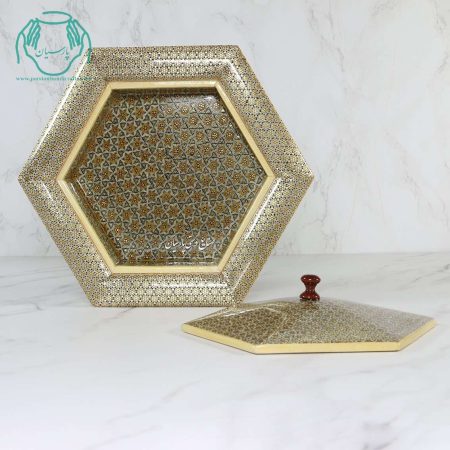 شکلات خوری شش ضلعی تمام خاتم اعلی سایز متوسط - Image 3