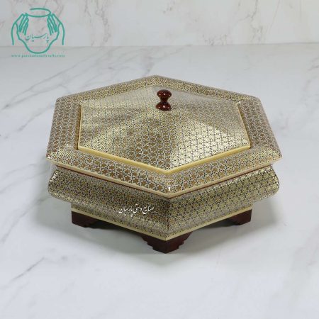 شکلات خوری شش ضلعی تمام خاتم اعلی سایز متوسط