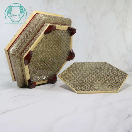 شکلات خوری شش گوش تمام خاتم اعلی سایز بزرگ - Image 4