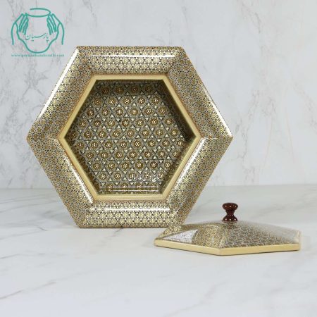 شکلات خوری شش گوش تمام خاتم اعلی سایز کوچک - Image 3