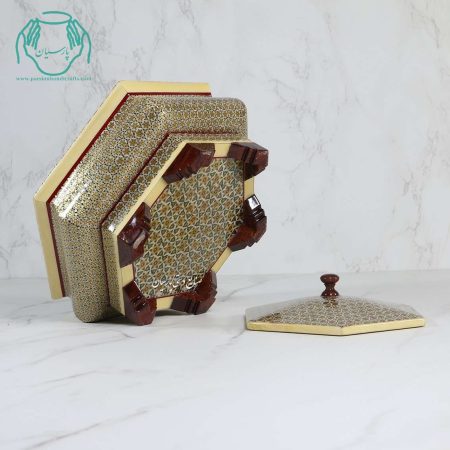 شکلات خوری شش گوش تمام خاتم اعلی سایز کوچک - Image 4