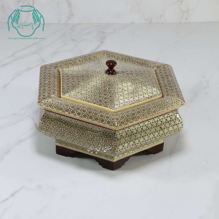 شکلات خوری شش گوش تمام خاتم اعلی سایز کوچک