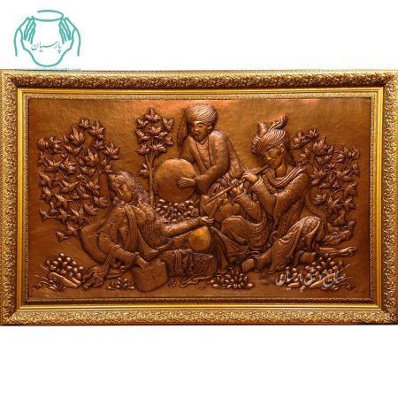 تابلو مسی قلمزنی طرح سه صورت