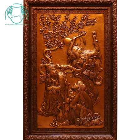 تابلو مسی قلمزنی طرح سه صورت