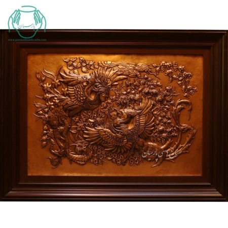 تابلو مسی قلمزنی طرح سیمرغ