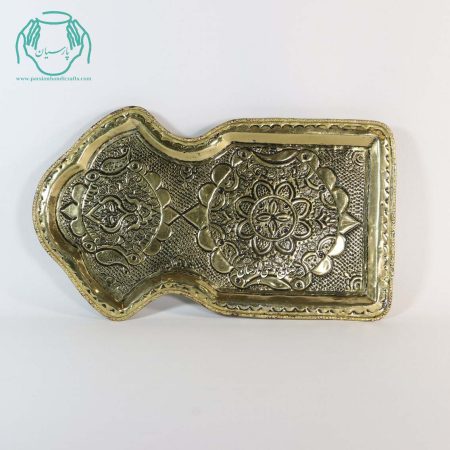 سینی قلم زنی برنجی سیاه قلم